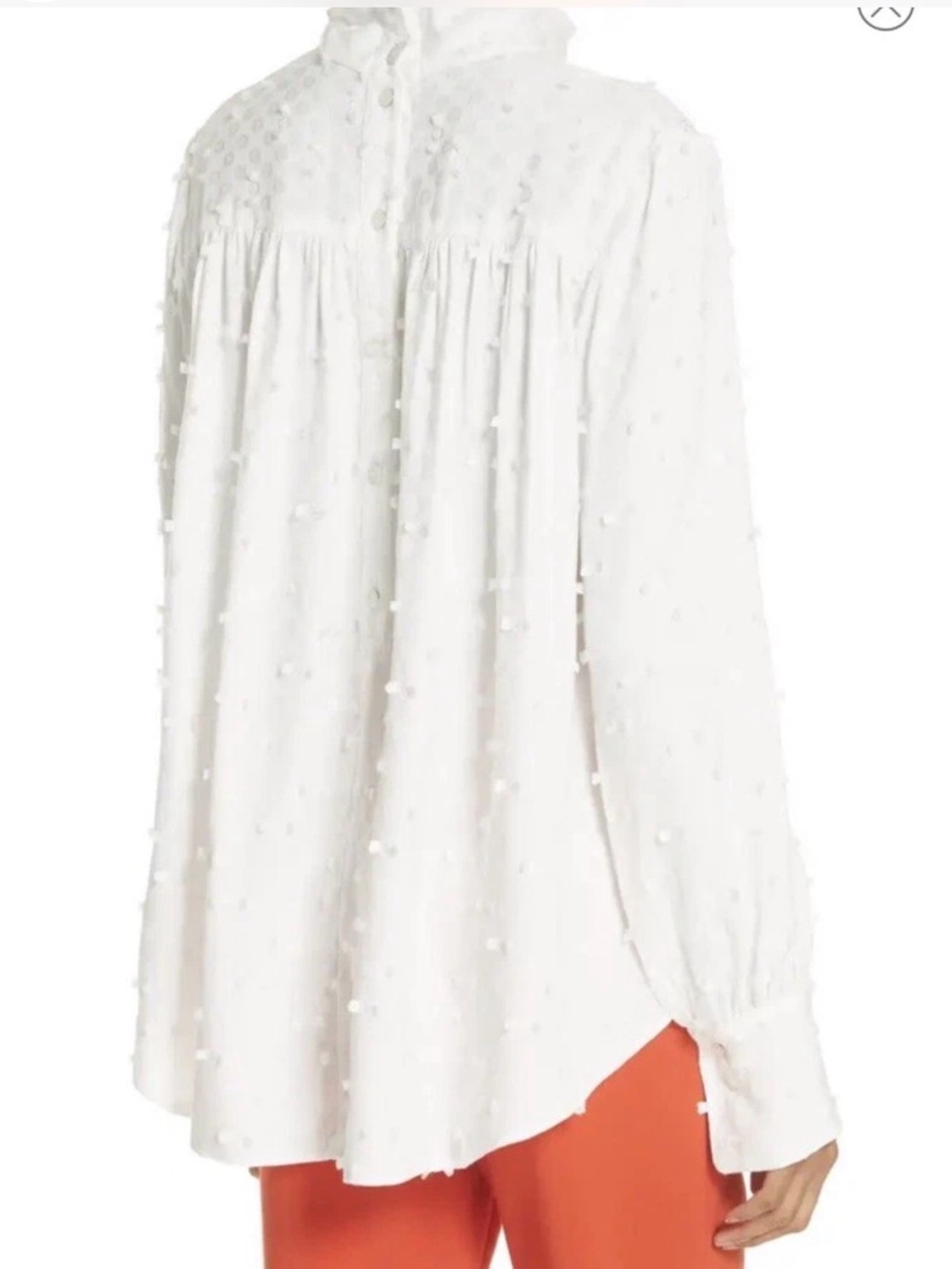 NWT Rachel Comey 2 Black Rite High Neck Fringe Crepe Textured Top Blouse Org$395 - Picture 6 of 9